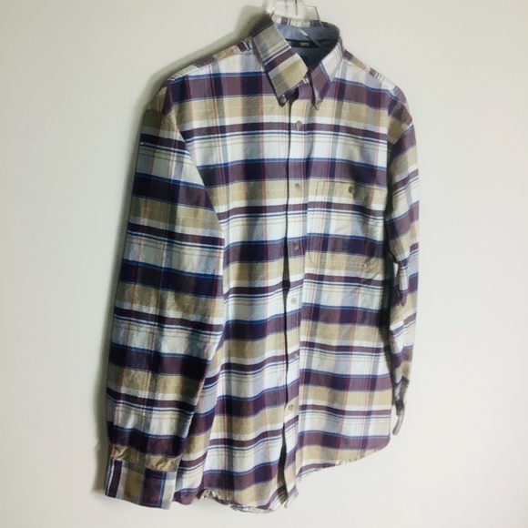 Twenty X Wrangler Men's Plaid Logo Long Sleeve Shirt M - Picture 7 of 15